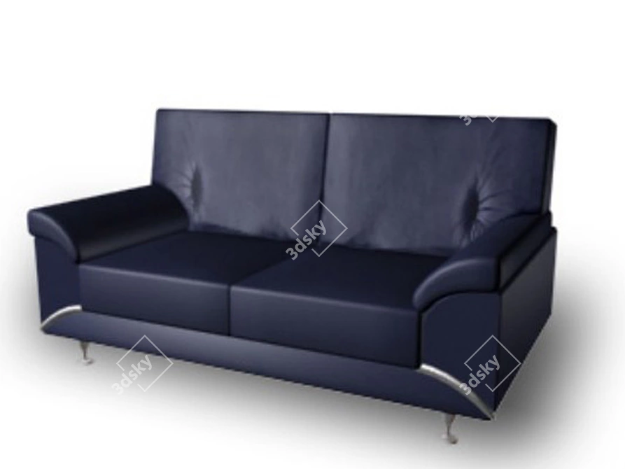 Title: Modern Two-Seater Sofa 3D model image 1