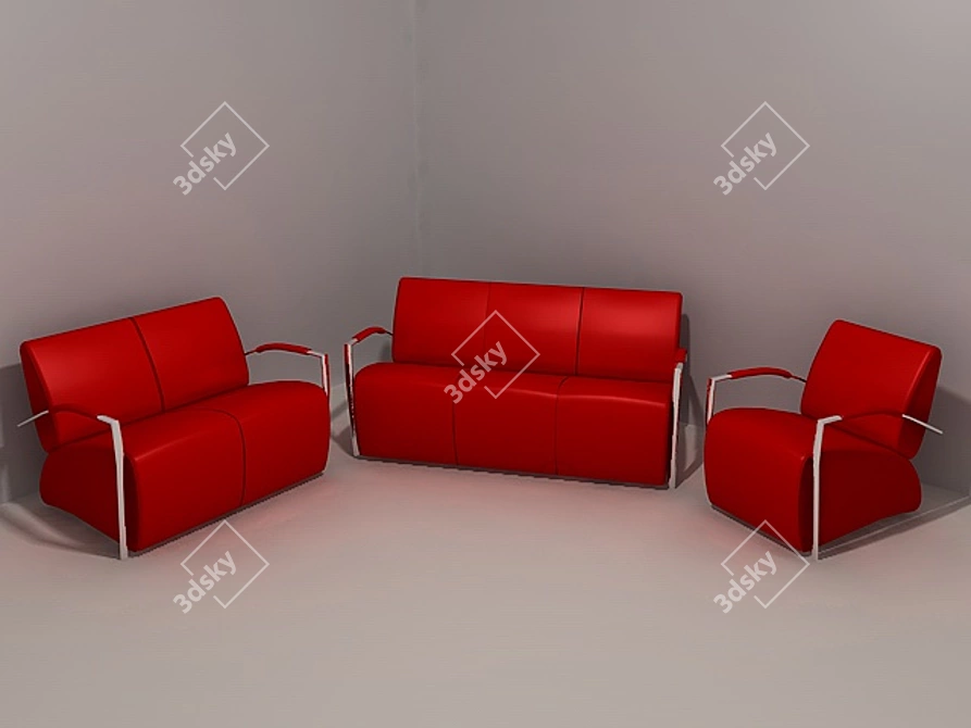 Modern Avantgarde Furniture Set 3D model image 1