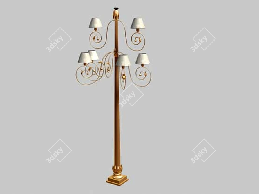 Italian Classic Floor Lamp 3D model image 1