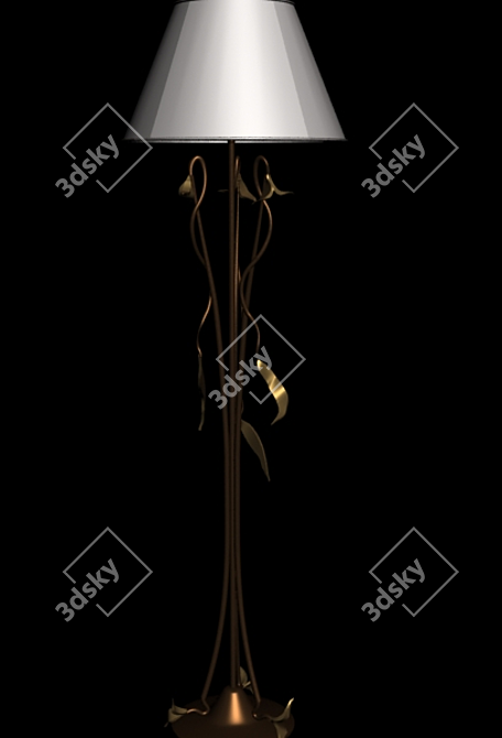 Elegant Empress Floor Lamp 3D model image 1