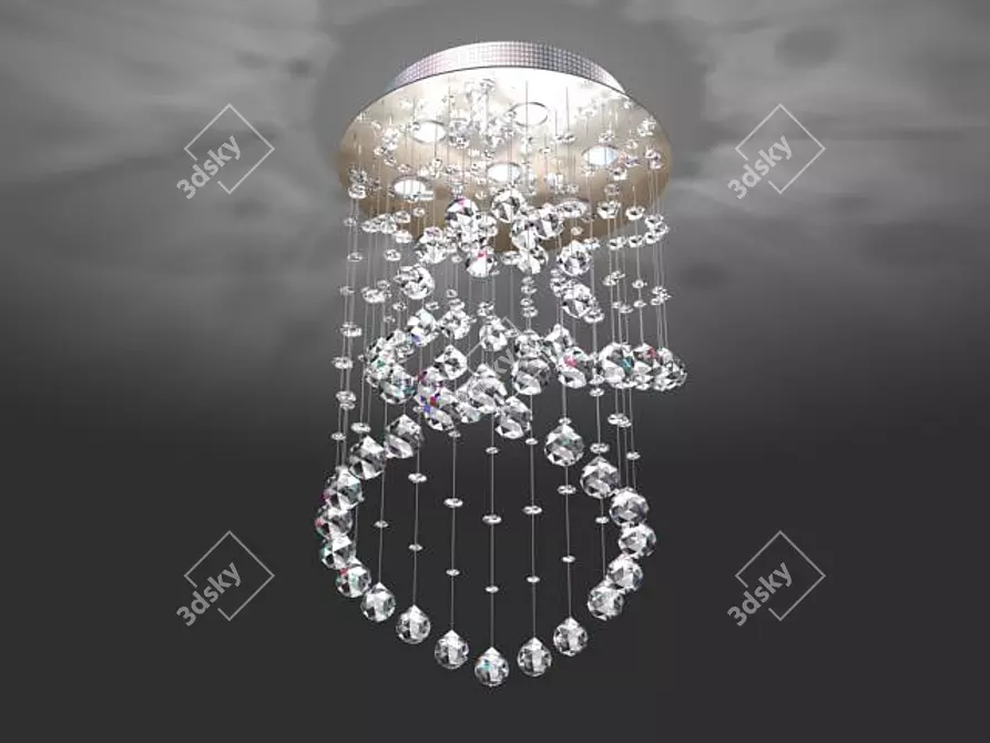 Luxury Crystal Chandelier (400x650) 3D model image 1