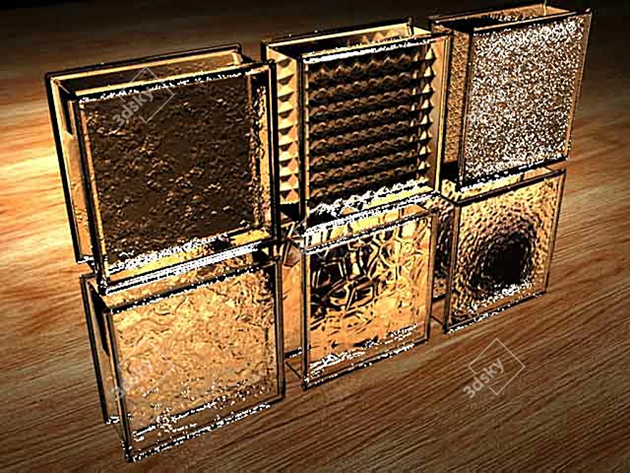 Versatile Glass Blocks with Textures 3D model image 1