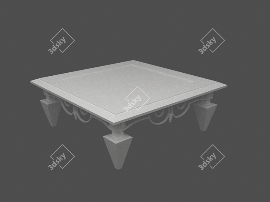 Sleek Wood Table 3D model image 1