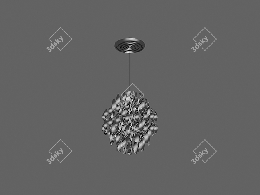 Elegant Verpan Spiral SP1 Pendant 3D model image 1