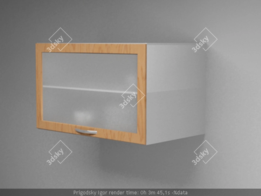 Kitchenware Hanging Cabinet - Space-Saving Storage 3D model image 1