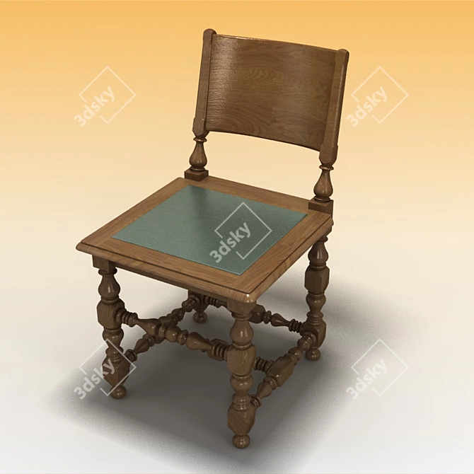 Vintage German Zargenstuhle Chair 3D model image 1