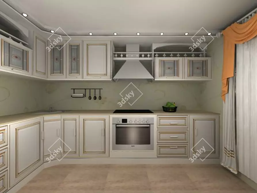 Modern Kitchen Designs 3D model image 1