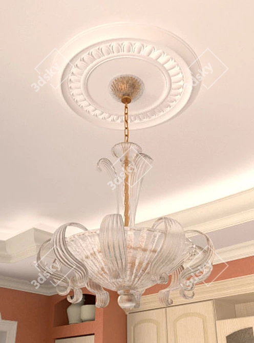 Elegant Chandelier Lampadario: Le Foglie Collection 3D model image 1