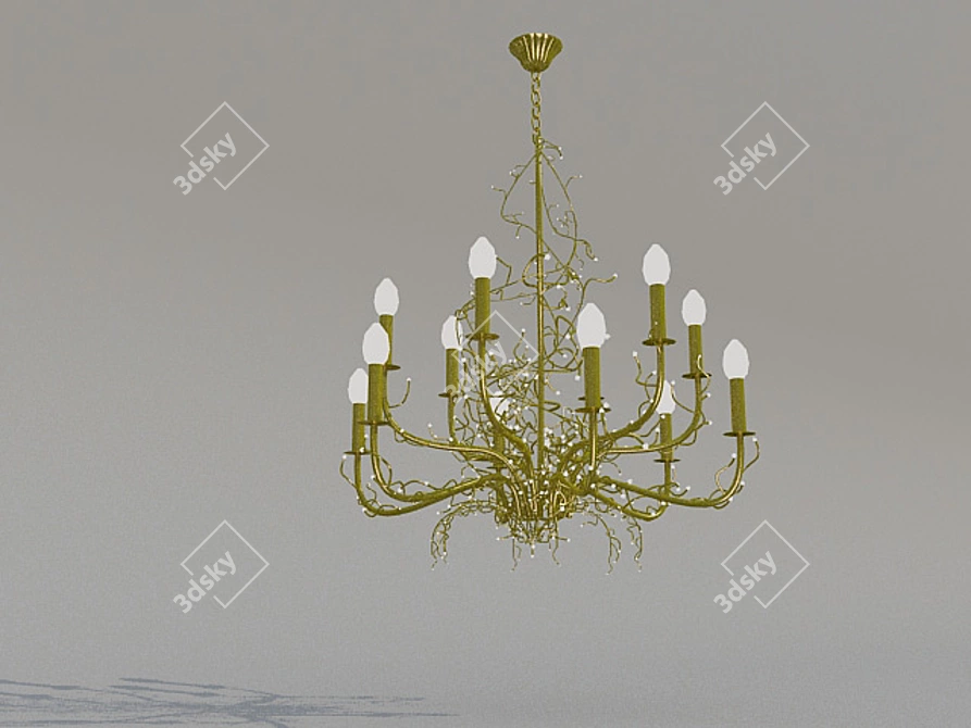 Italian Sparkle Pendant Chandelier 3D model image 1