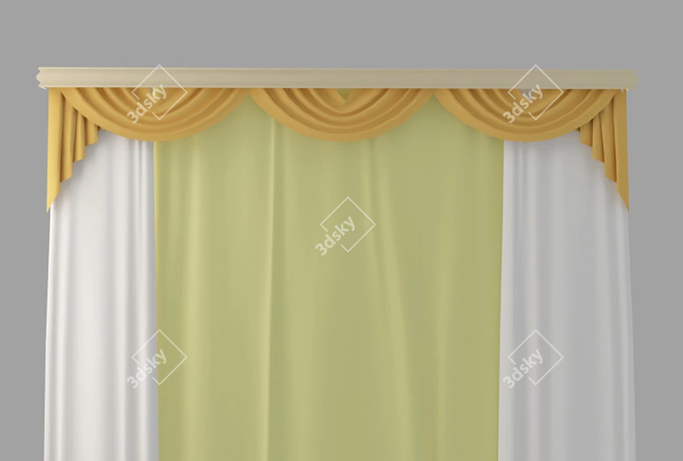 Sleek Slat Panel for Modern Interiors 3D model image 1