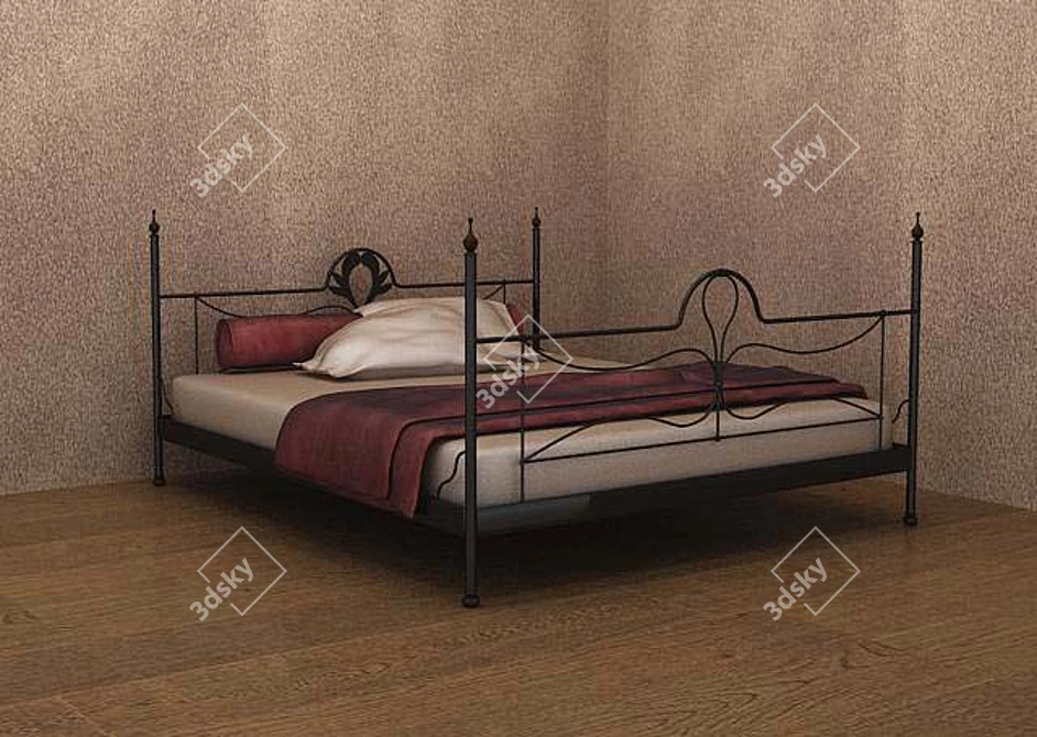 Grange Morfee Forged Bed 3D model image 1