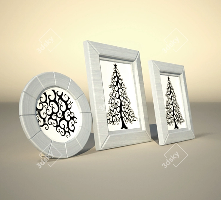 Minimalist PhotoFrame: A Stylish Interior Accent 3D model image 1