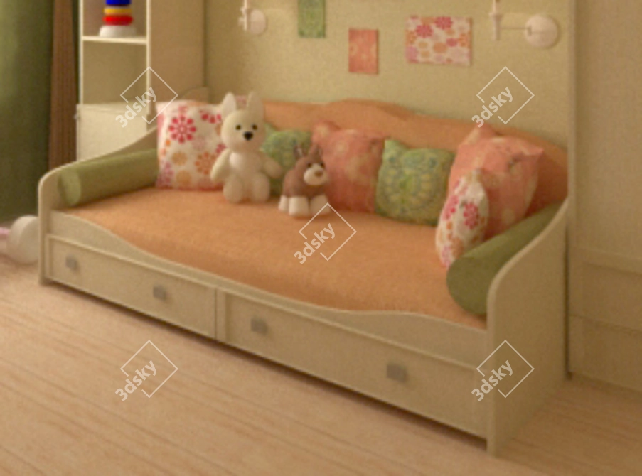 PROGMATIKA Прованс: уютная детская кровать 3D model image 1