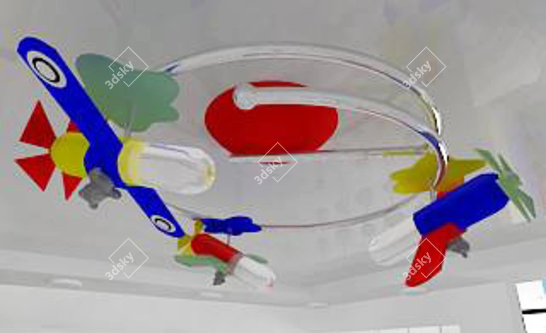 "Enchanting Kids' Chandelier  A Touch of Sparkle and Wonder! 3D model image 1
