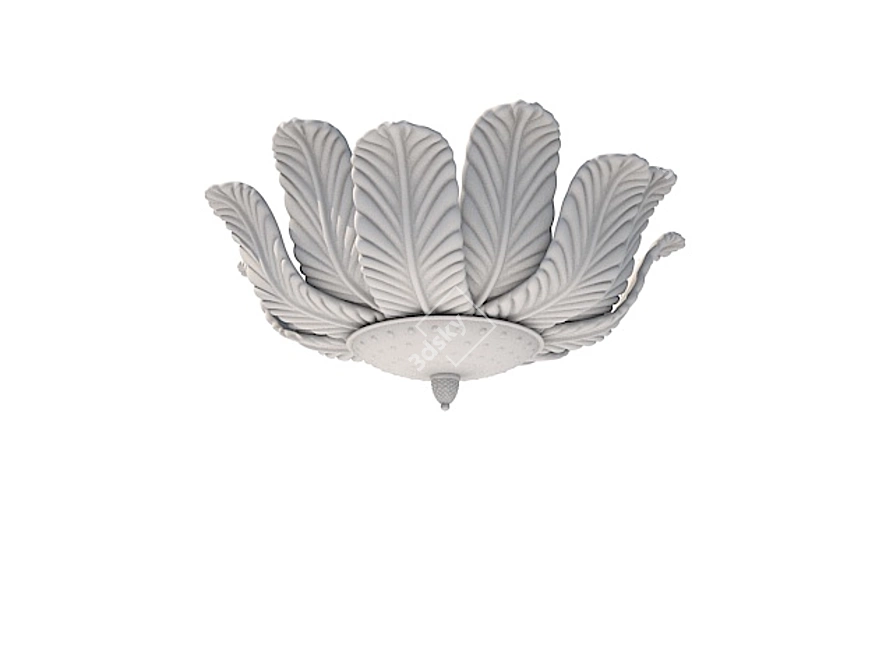 Elegant Ceiling Chandelier 3D model image 1