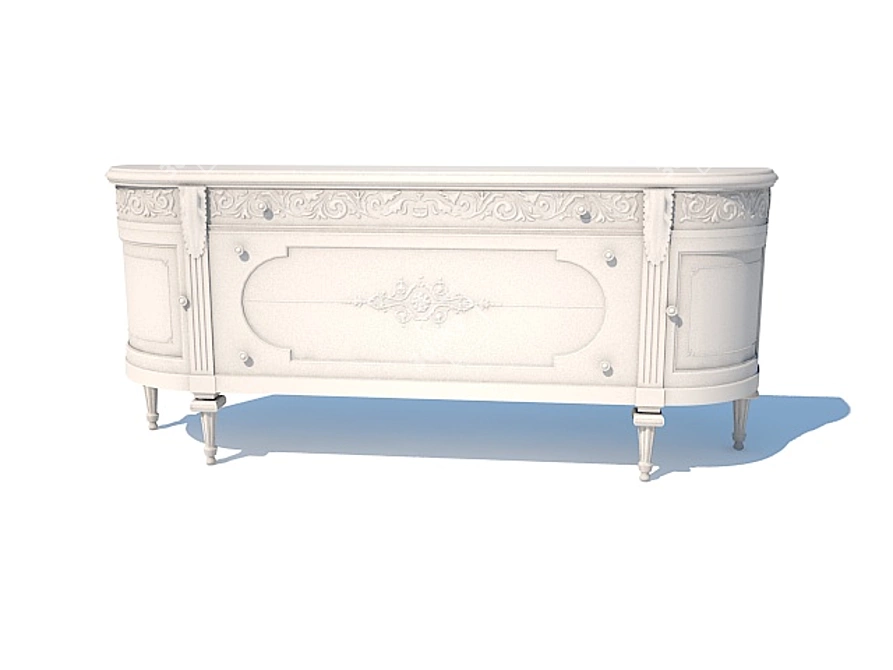 Versatile Storage Chest of Drawers 3D model image 1