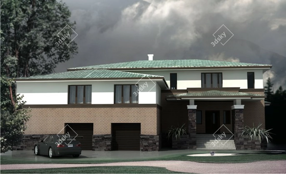 Exquisite English Style House 3D model image 1