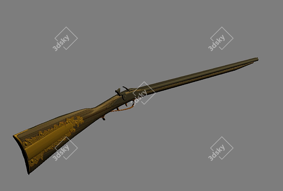 Vintage Shotgun Model 3D model image 1