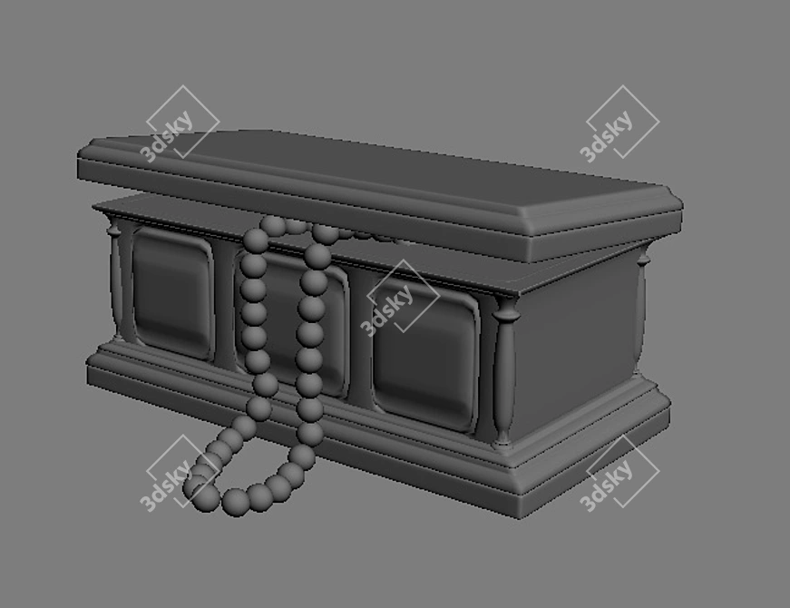 Elaborate Keepsake Box 3D model image 1