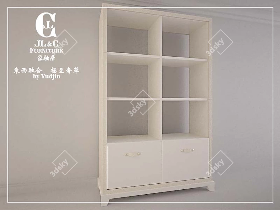 Elegant Wardrobe by JL & C 3D model image 1