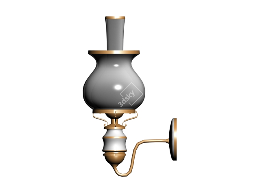 Elegant Wall Sconce - Illuminate Your Space 3D model image 1