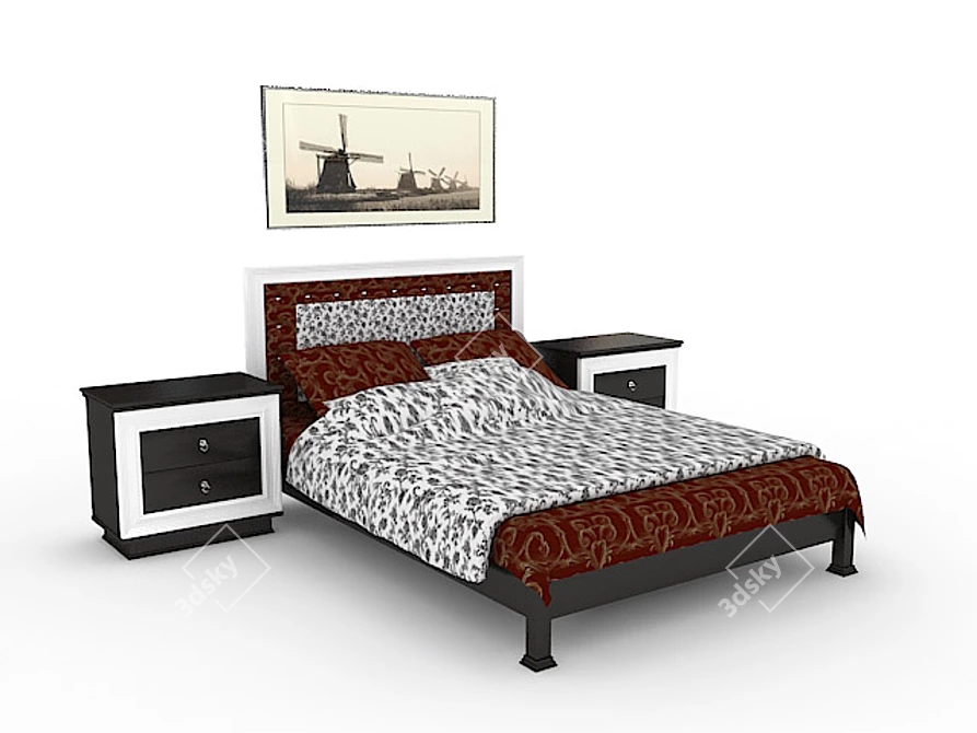 DreamSpace: Stylish Bedroom Furniture 3D model image 1