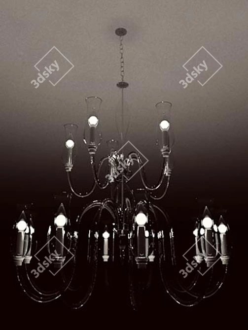 Classic Elegance Chandelier by Sylcom 3D model image 1