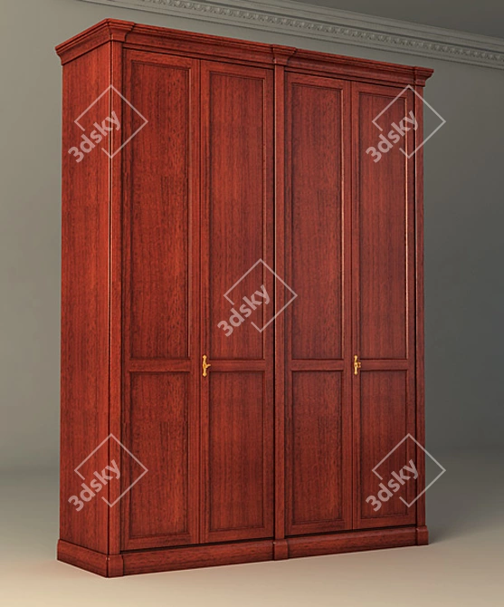 BIBLIOS Wardrobe: Stylish Storage Solution 3D model image 1