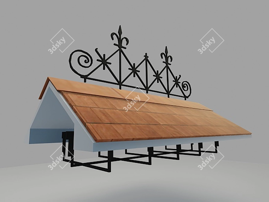 Exterior Pipe Topper 3D model image 1