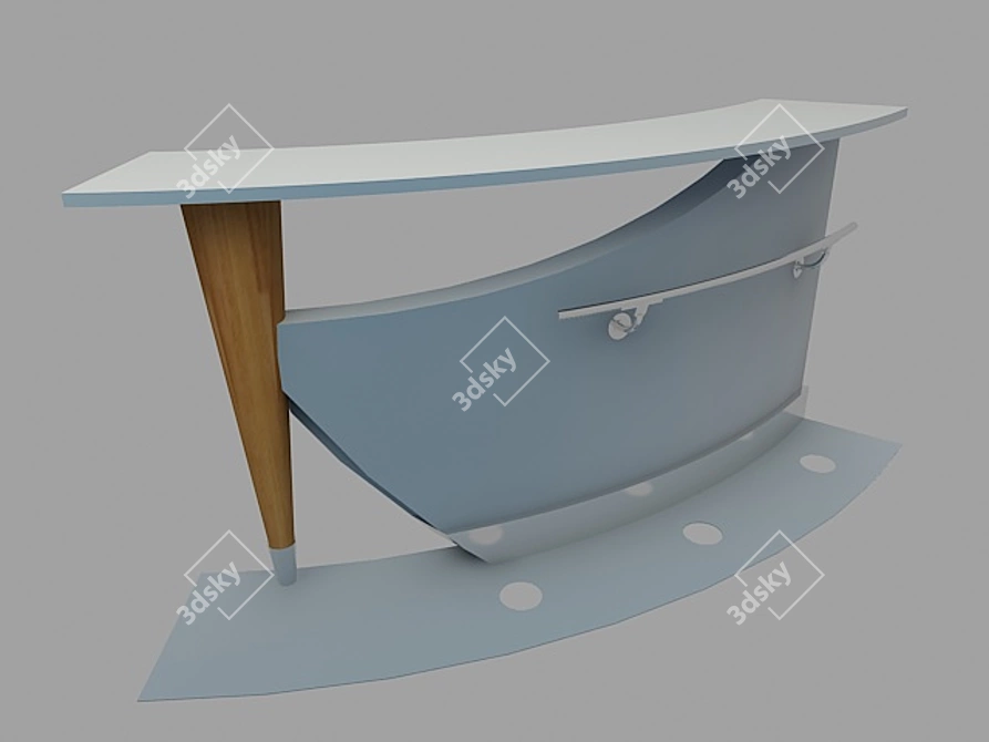 Modern Exhibition Reception 3D model image 1