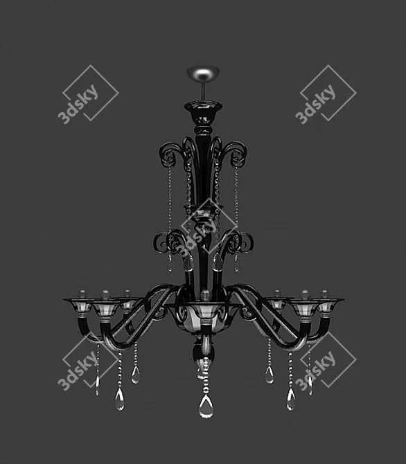 Elegant Erfud Chandelier: Barovier&Toso 3D model image 1