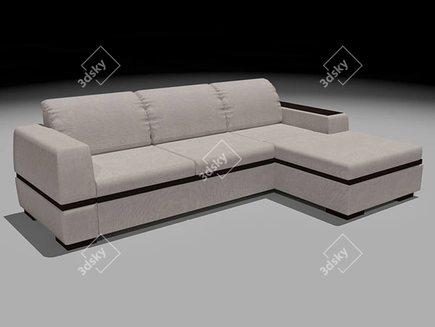 Cozy Mista Pushe Sofa 3D model image 1