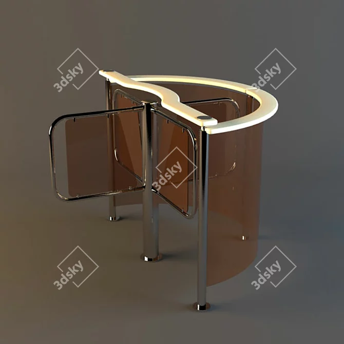 PERCo-RTD-03S Semi-Height Turnstile 3D model image 1