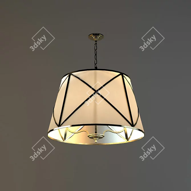 Elegant Crystal Chandelier 3D model image 1