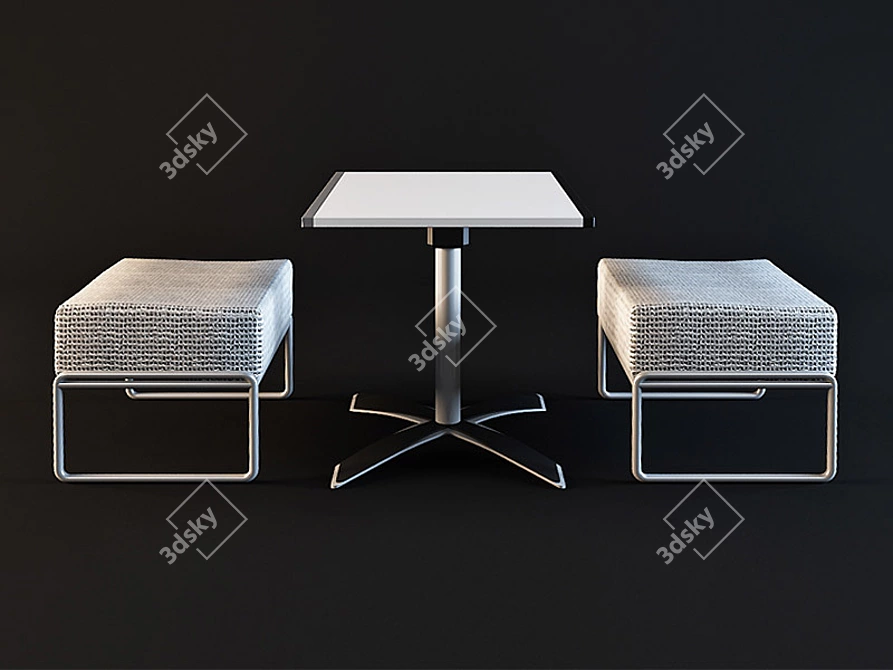 Auto Salon Seating Set 3D model image 1