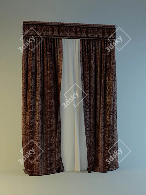 curtains by NeBo 3D model image 1