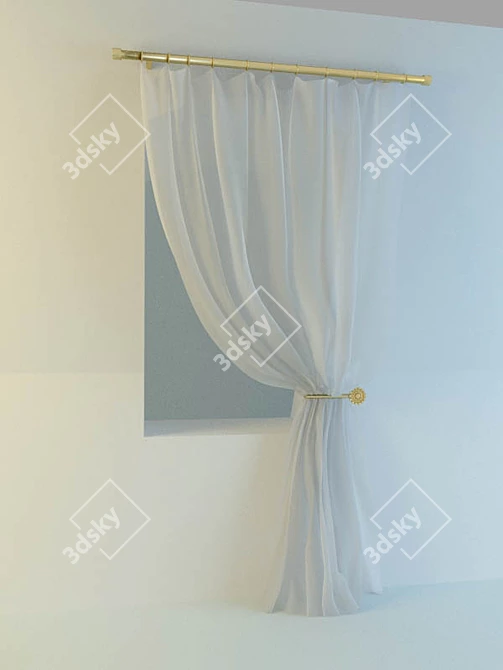 NeBo Loft Curtains: Stylish and Functional 3D model image 1