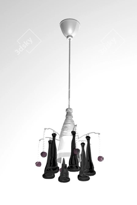 Elegant Baga Pendant Lamp 3D model image 1