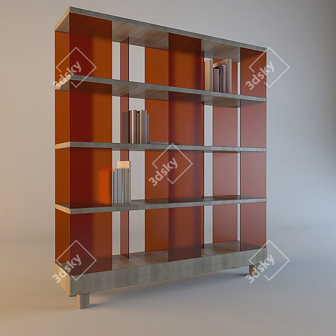 Elegant Bookshelf Collection 3D model image 1