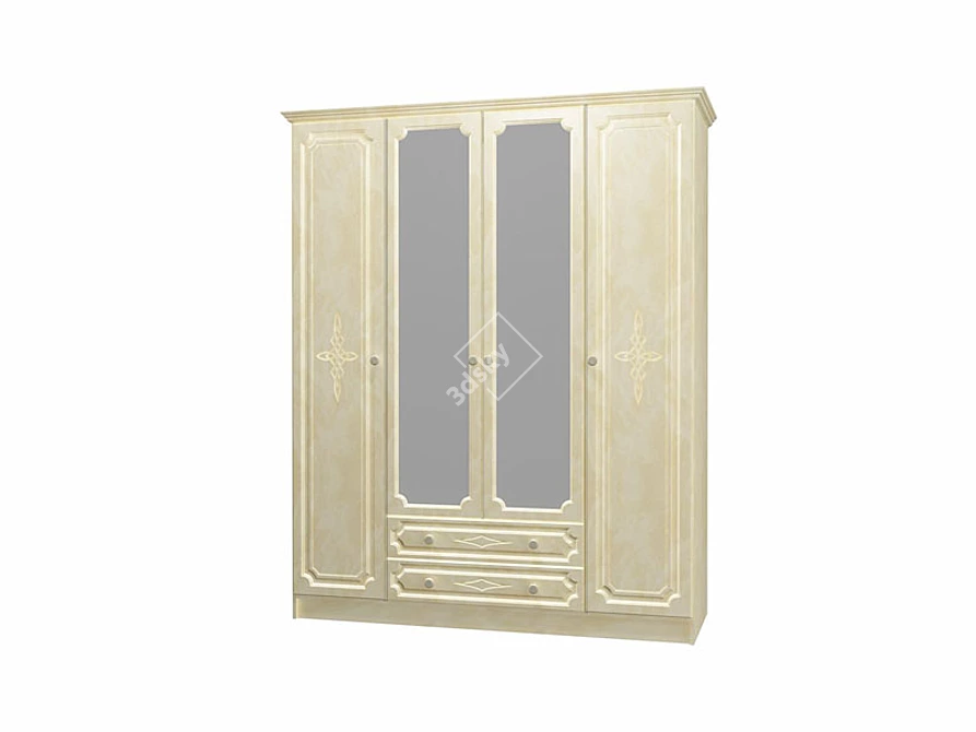 Pearl Wardrobe Gera: Elegant and Spacious 3D model image 1
