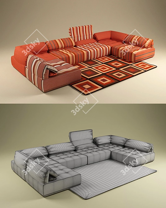 Immobile Canape: Roche Bobois Voyage 3D model image 1