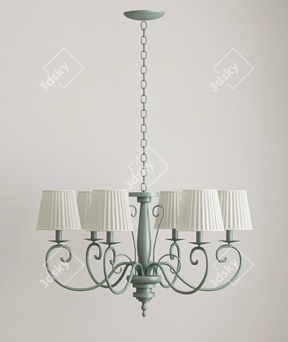 Elegant Belgian Pendant Light 3D model image 1