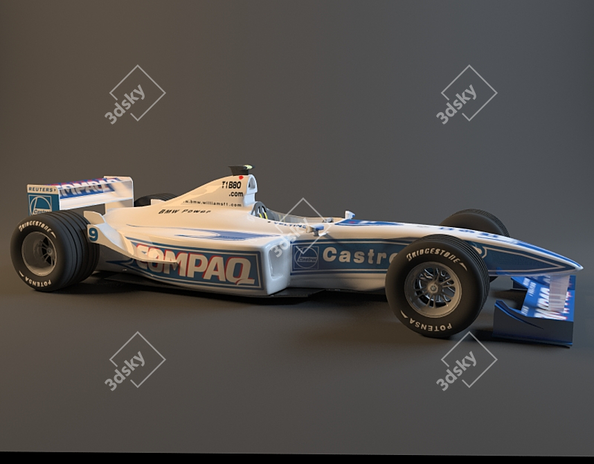 Highly Detailed F1 Racing Model 3D model image 1