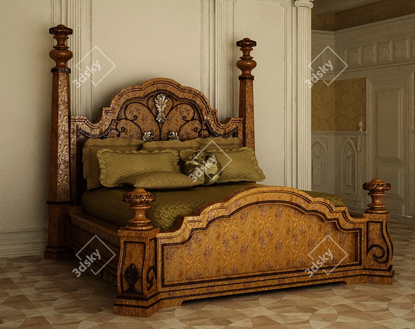 Luxury Marge Carson Bed 3D model image 1