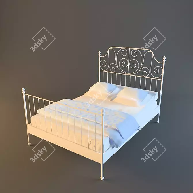 Stylish Leirvik Bed: Quality & Comfort 3D model image 1