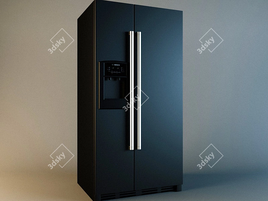 Bosch KAN 58A55 Fridge: Sleek & Spacious 3D model image 1