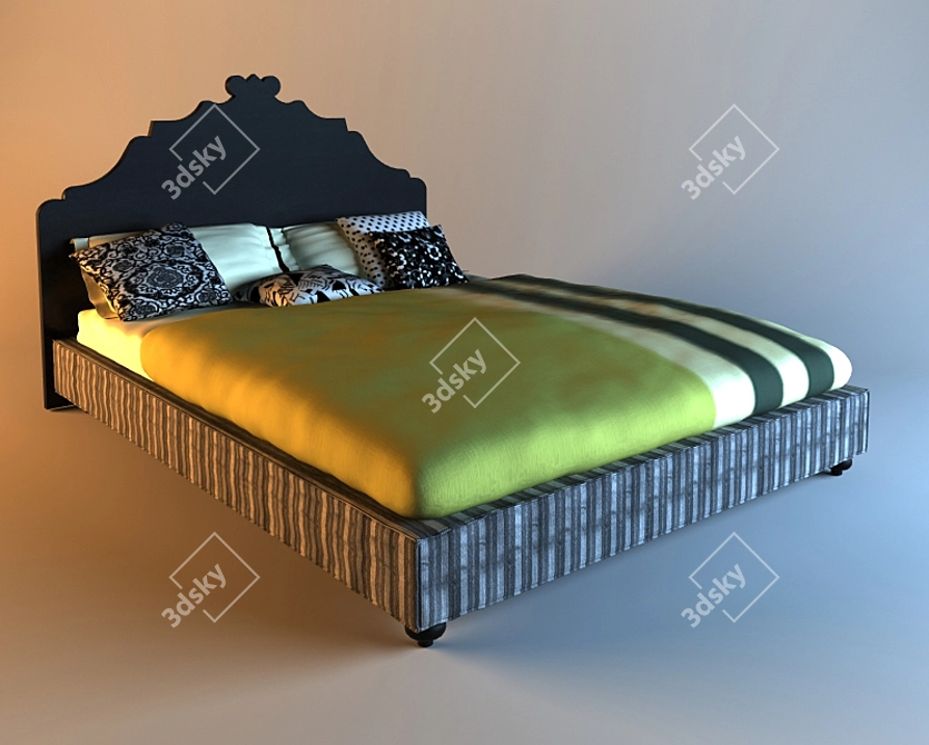 Title: Luxury Dream Bed 3D model image 1