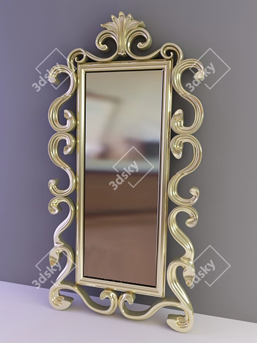 Classic Style Mirror: Elegant Décor for Bedroom or Hallway 3D model image 1
