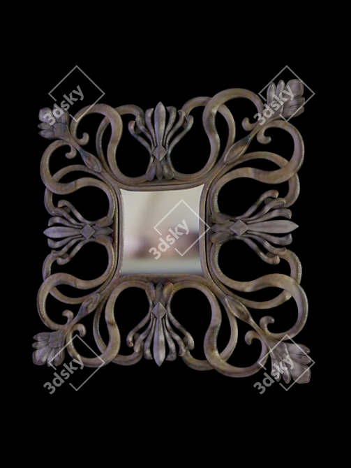 Elegant Bedroom Mirror 3D model image 1