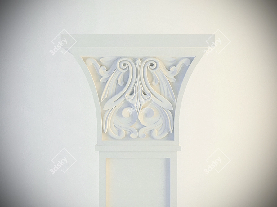 Classic Column for Interior and Exterior Decor 3D model image 1